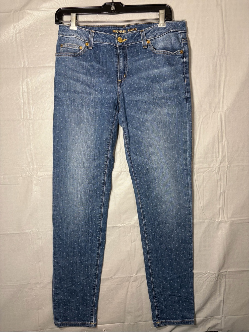 384. Michael Kors Blue Polka Dot Jeans - Dillon Relaxed fit